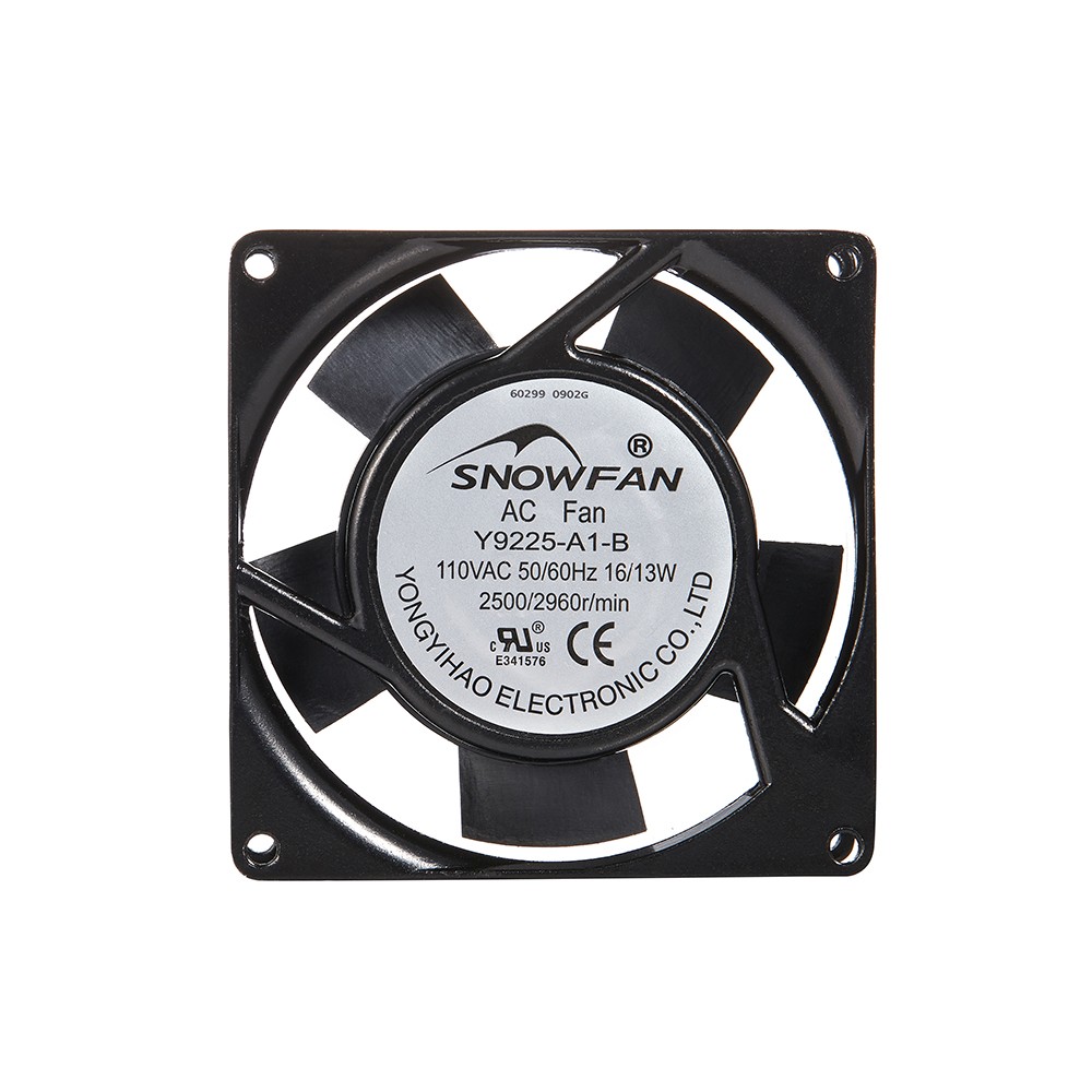 snowfan 92x92x25mm ac 120v/220v 轴流冷却风扇，高速带端子电源线