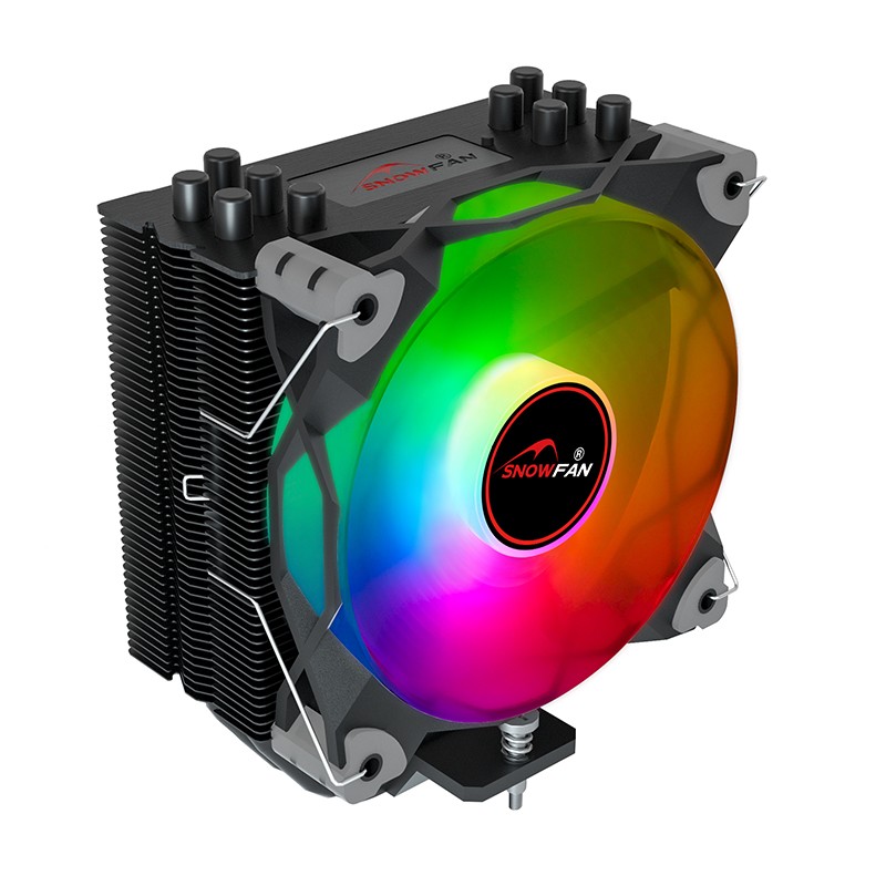 snowfan zq04 黑色 itx cpu 冷却器 1151 cpu 冷却器 am4 5 热管空气冷却器 cpu rgb 适用于英特尔 amd